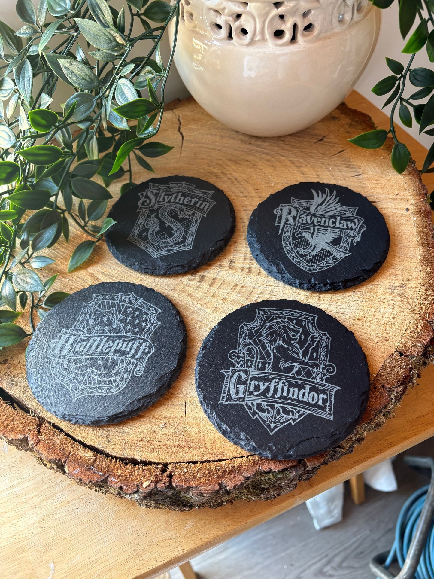 Set of 4 Harry Potter house coasters