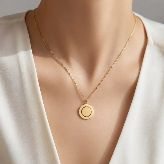 Personalised Stainless Steel Spinner Pendant Necklace