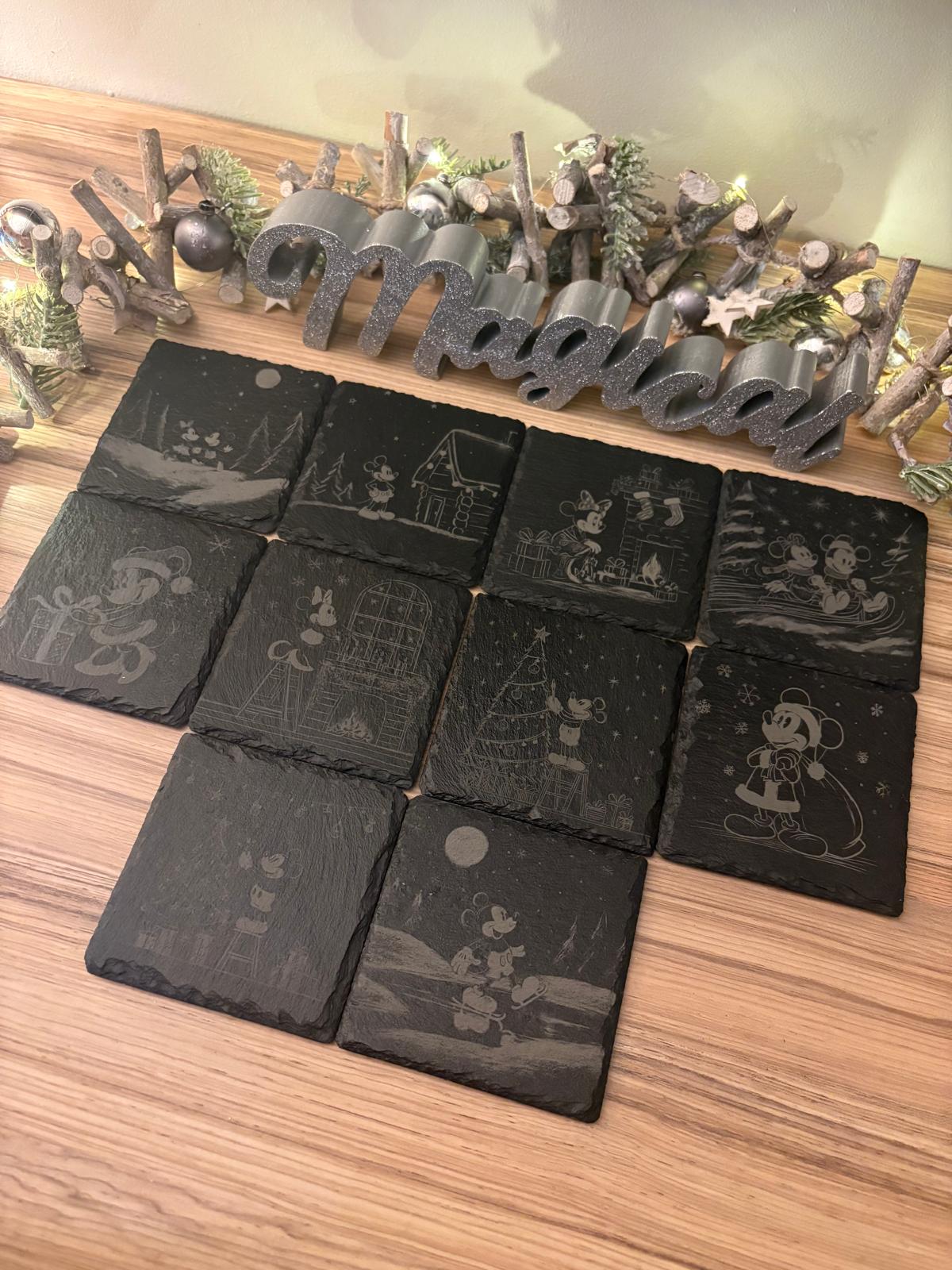 Mouse Christmas coasters