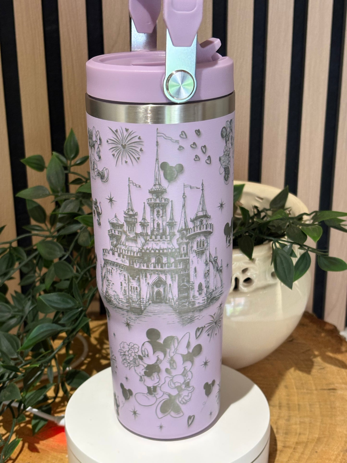 Castle engraved thermal tumbler