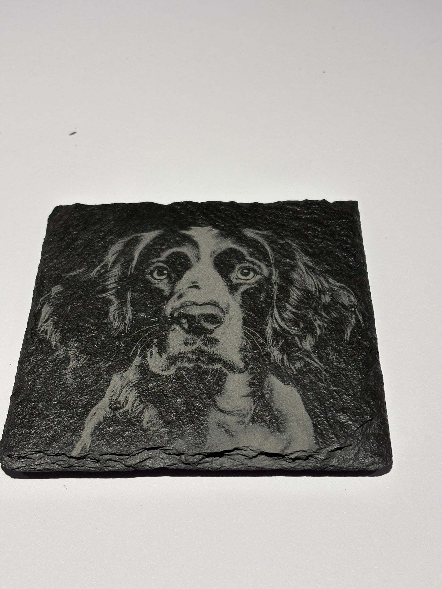 Engraved Dog Slate Coaster
