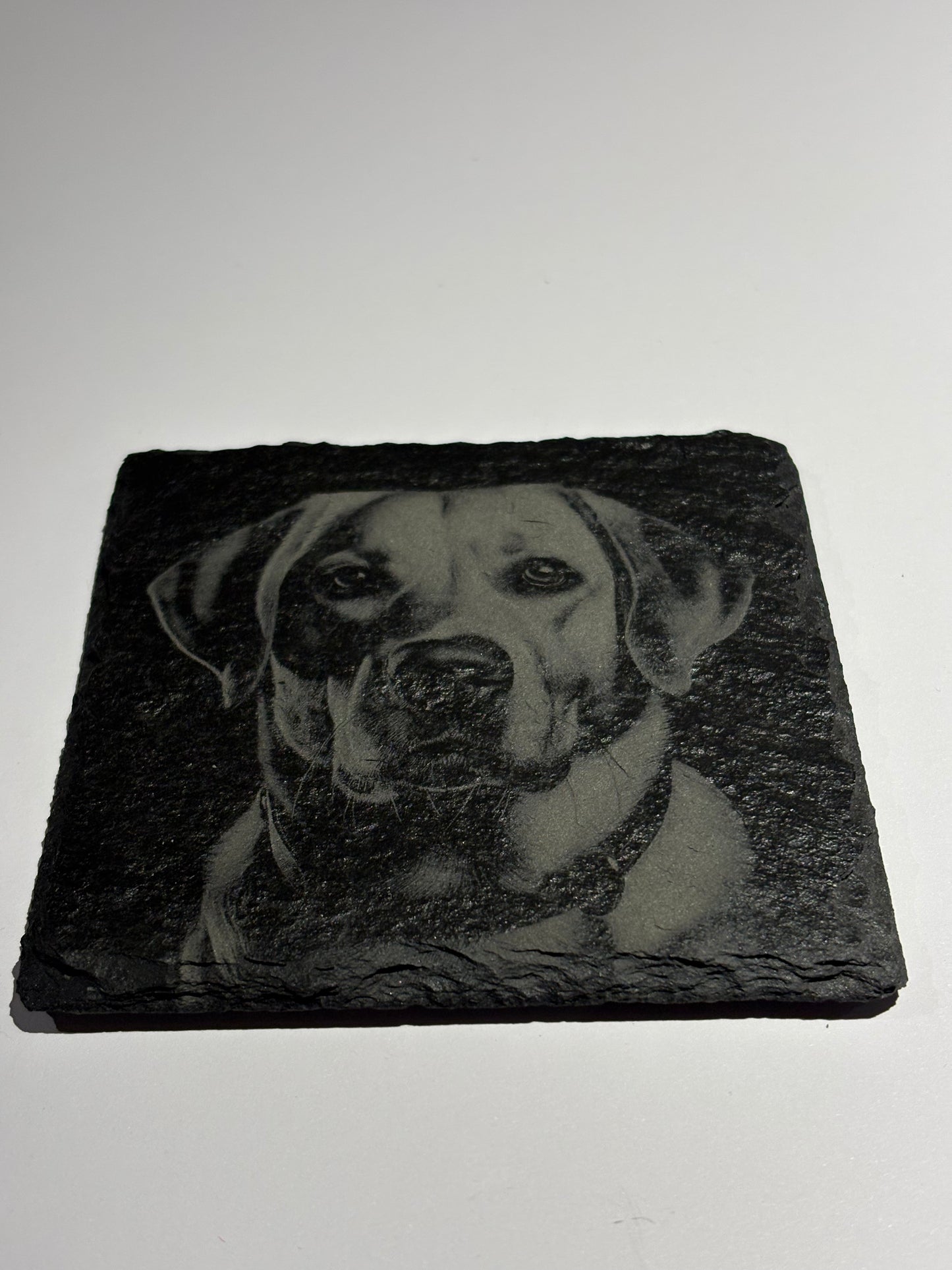 Engraved Dog Slate Coaster