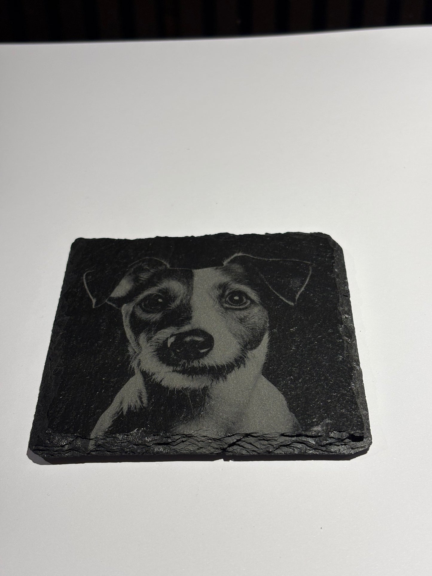 Engraved Dog Slate Coaster