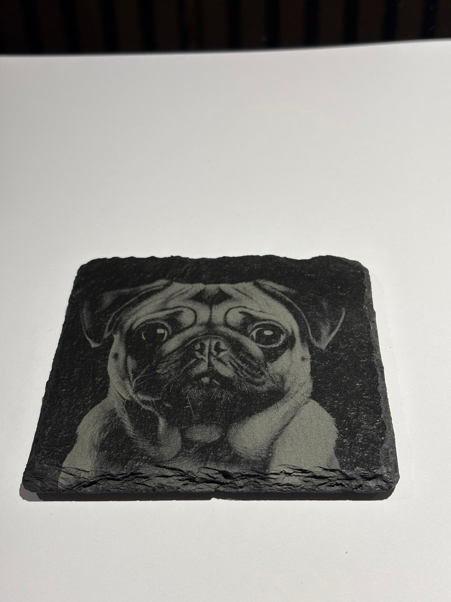 Engraved Dog Slate Coaster