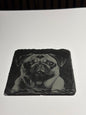 Engraved Dog Slate Coaster