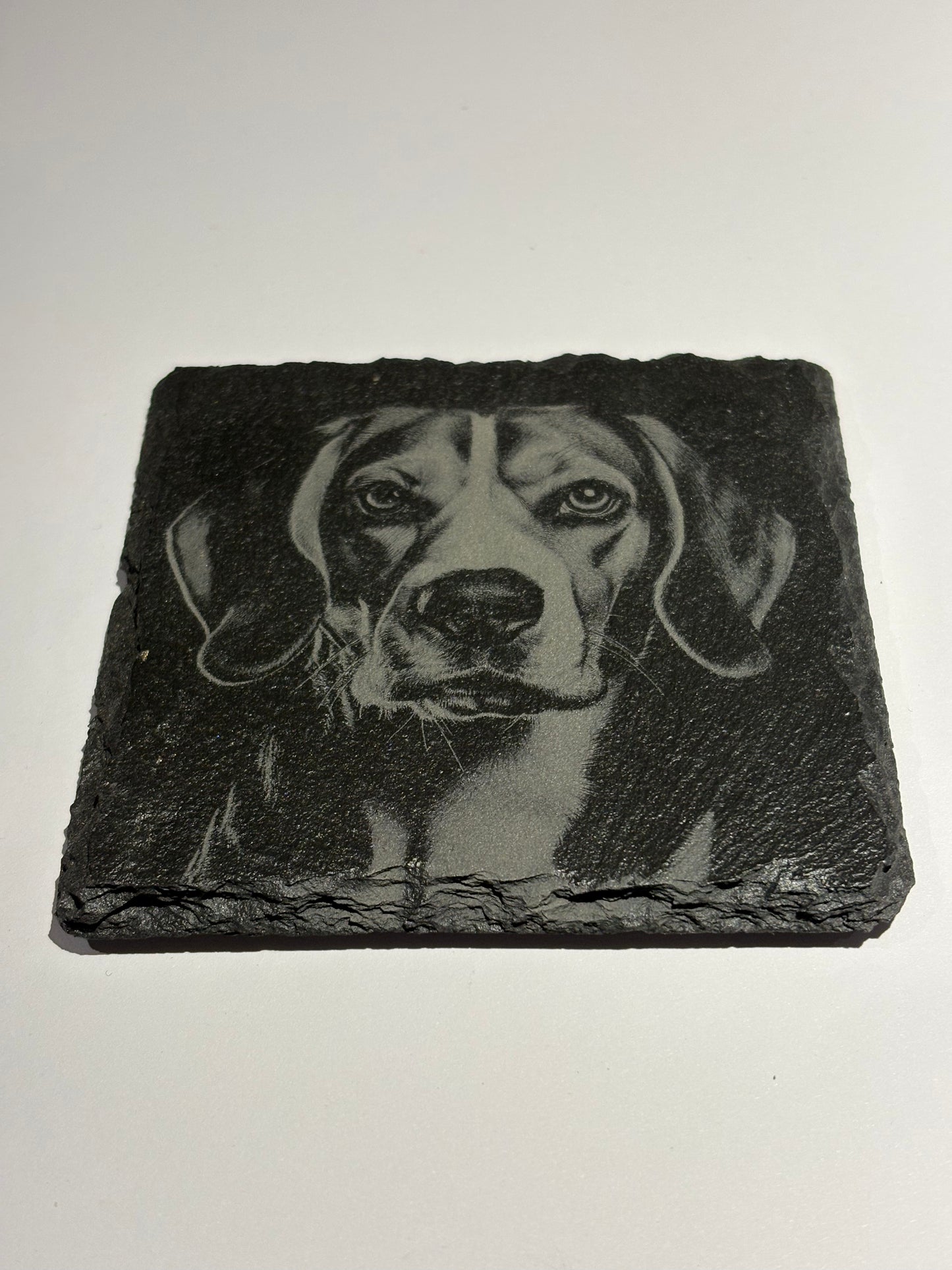 Engraved Dog Slate Coaster