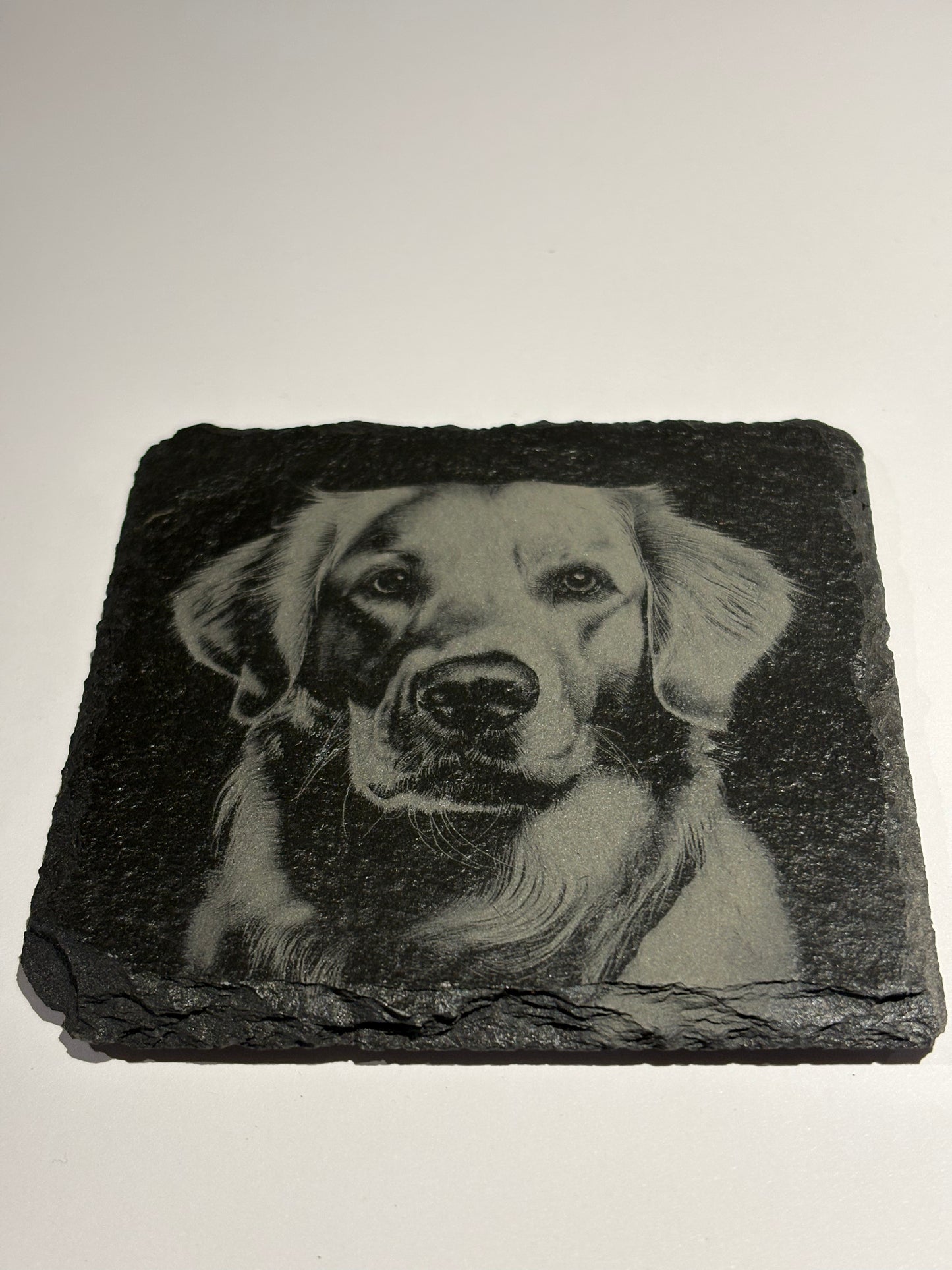 Engraved Dog Slate Coaster