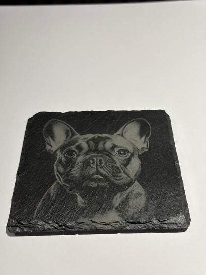 Engraved Dog Slate Coaster