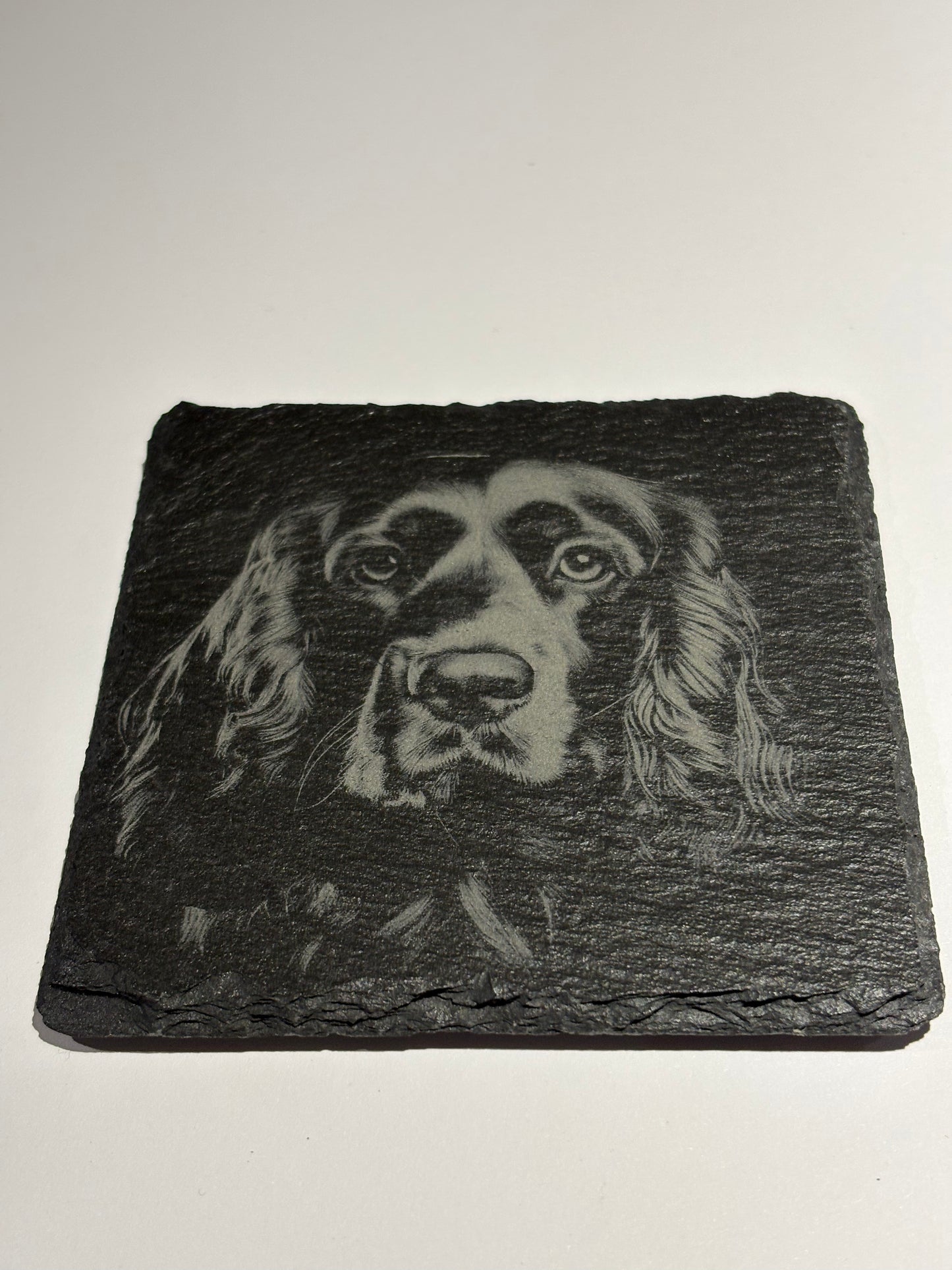 Engraved Dog Slate Coaster