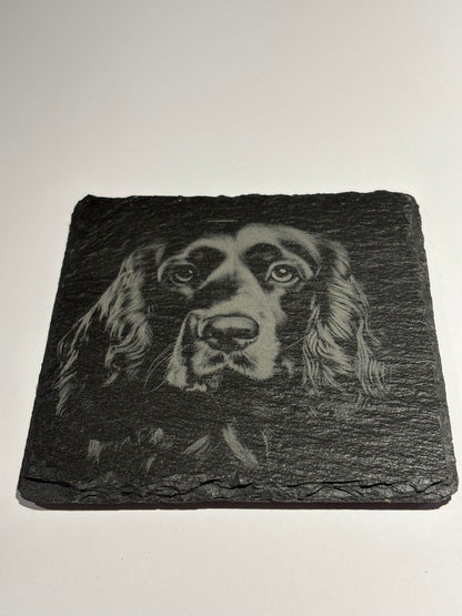 Engraved Dog Slate Coaster