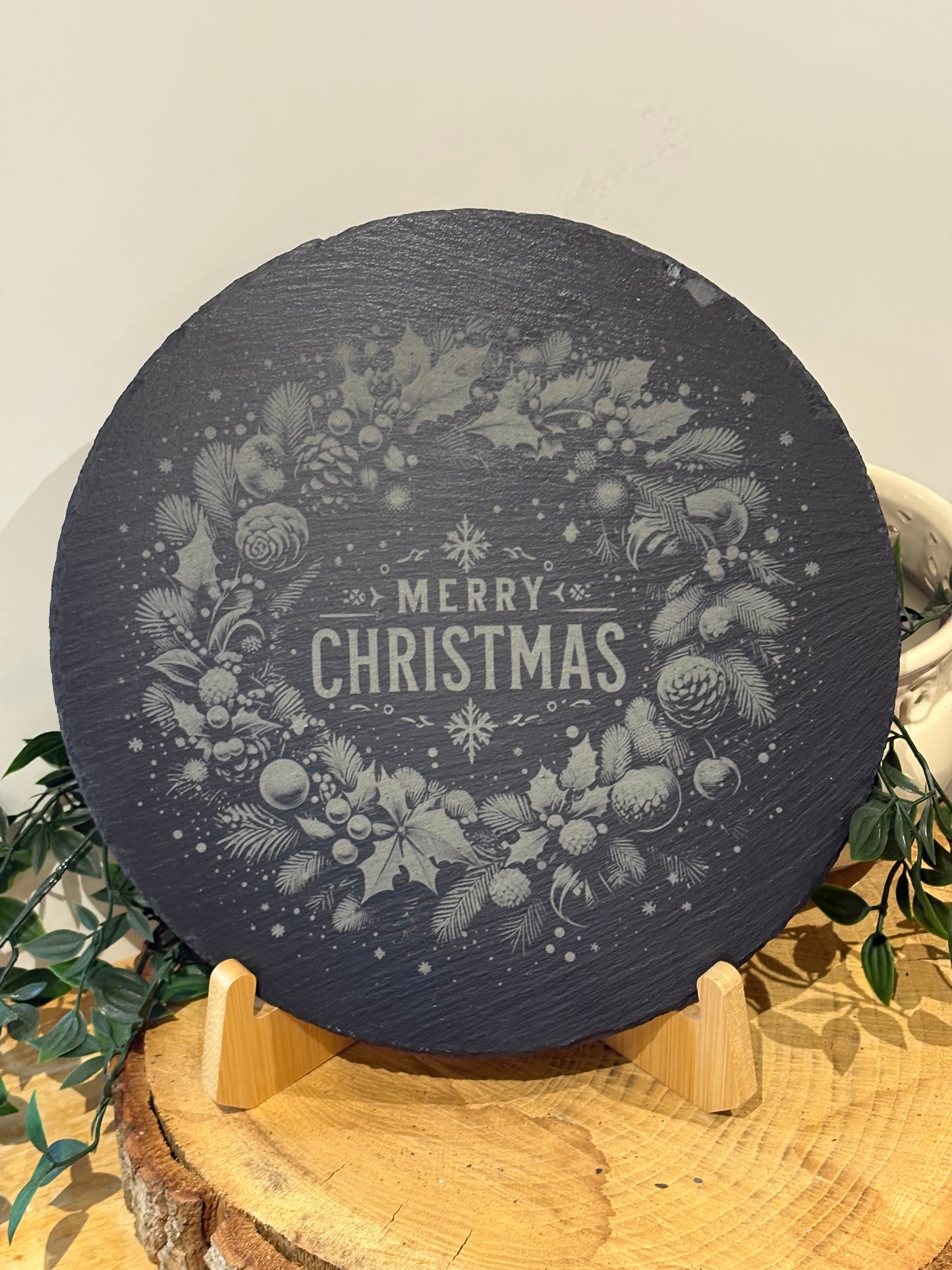 Christmas slate placemats