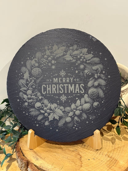 Christmas slate placemats