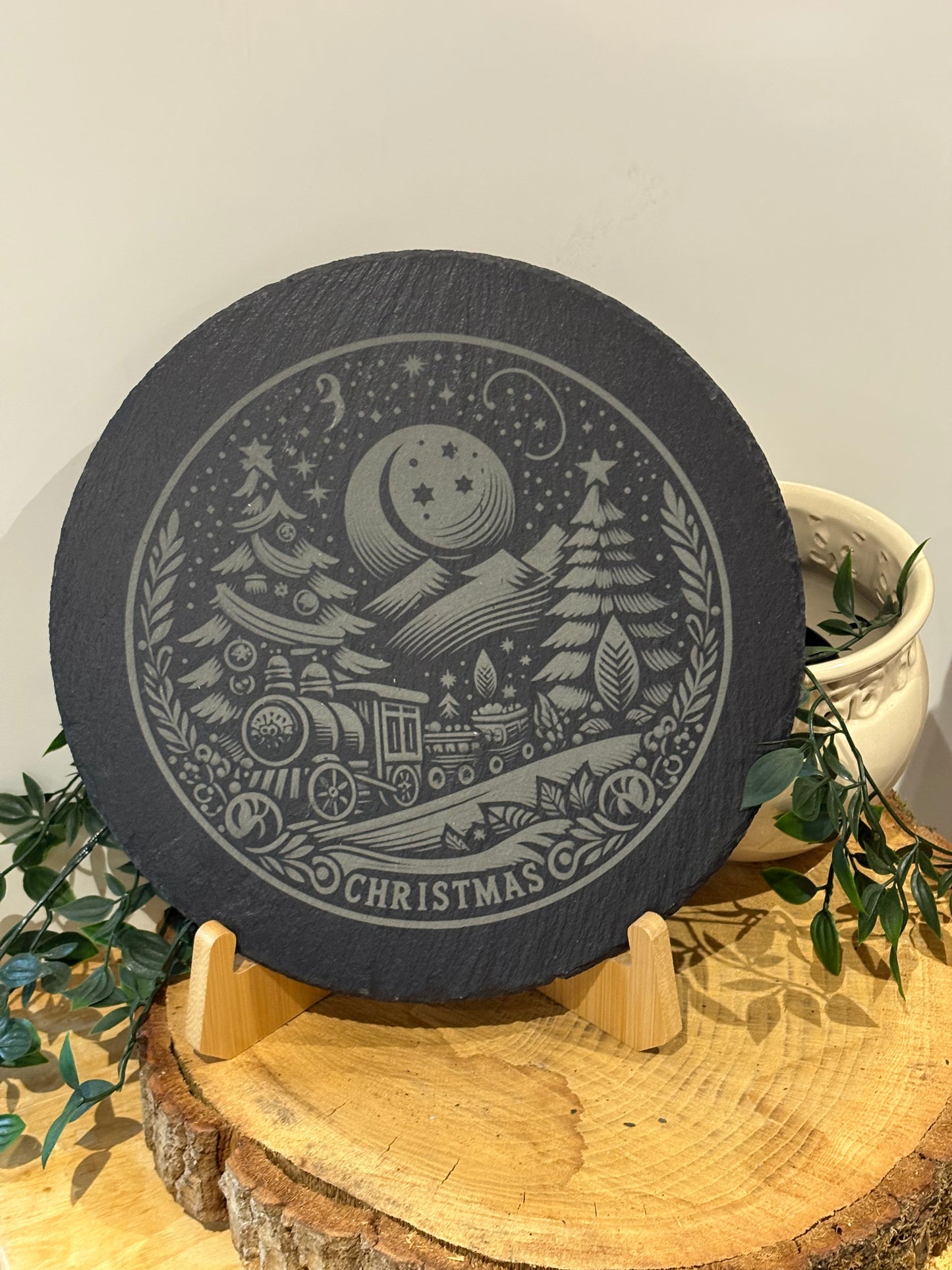 Christmas slate placemats