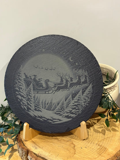 Christmas slate placemats