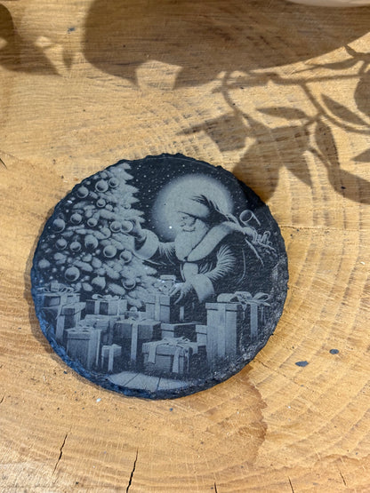 Christmas slate coasters