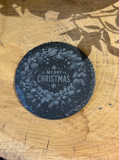 Christmas slate coasters