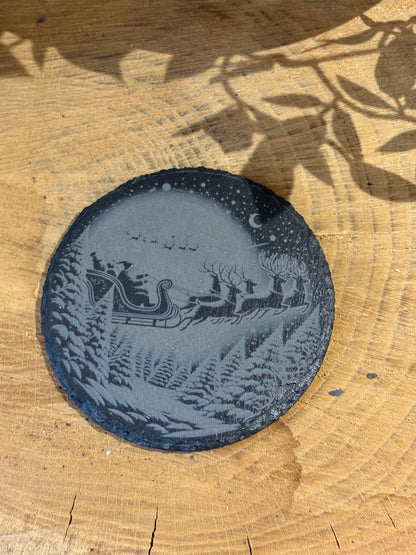 Christmas slate coasters