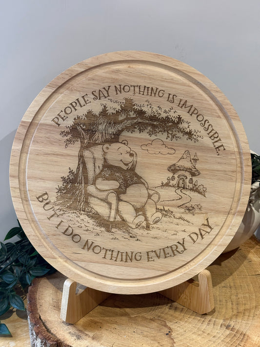 Pooh Bear wooden bread board