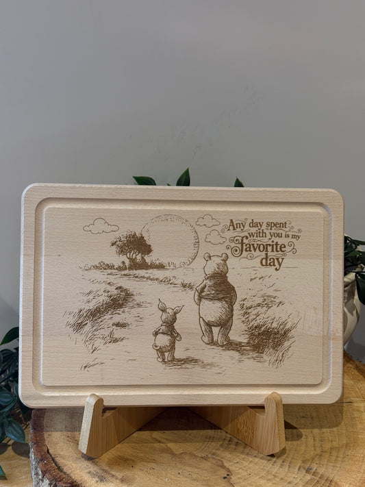 Pooh Bear wooden chopping board