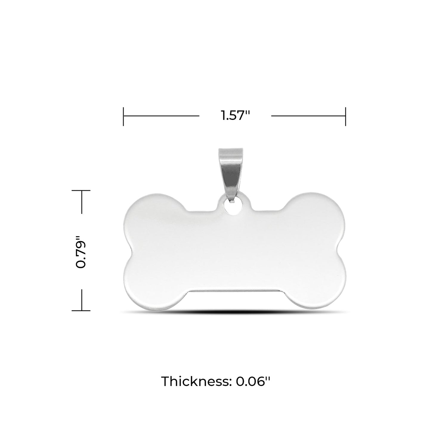 Personalised Polished Bone Pet ID Tag