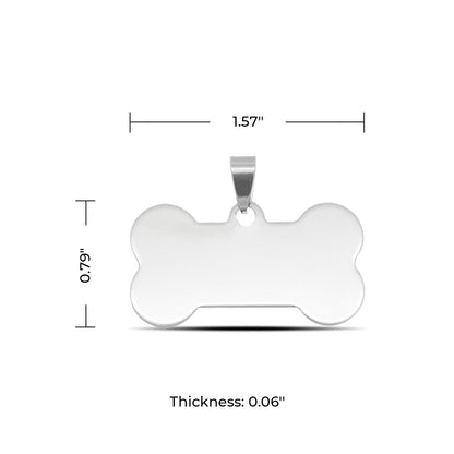 Personalised Polished Bone Pet ID Tag