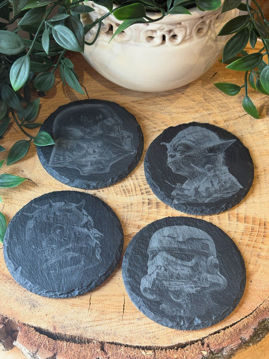 Set of 4 slate coasters