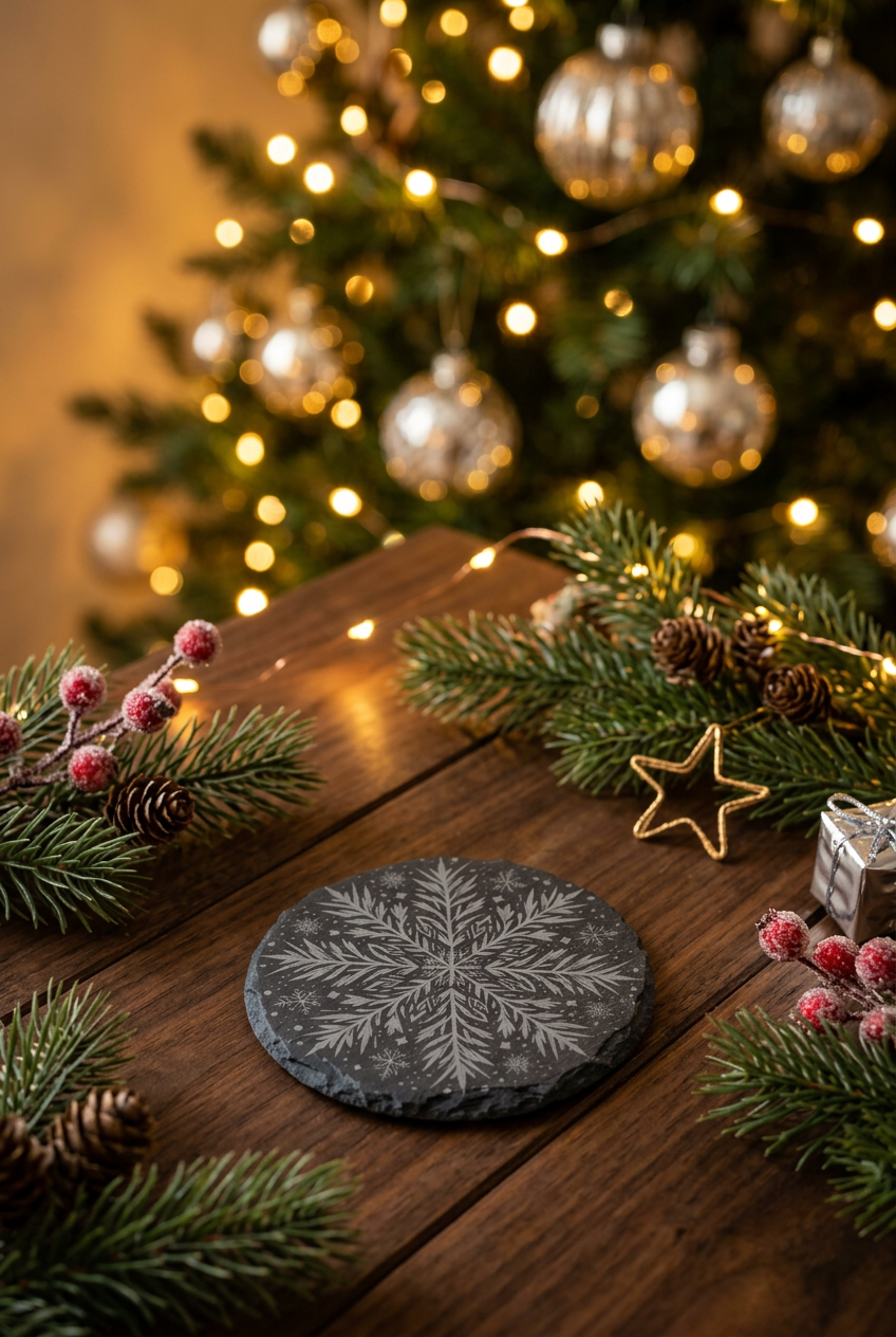 Christmas slate coasters