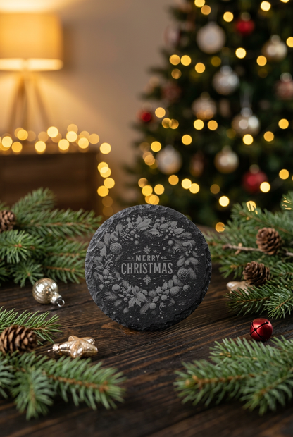Christmas slate coasters