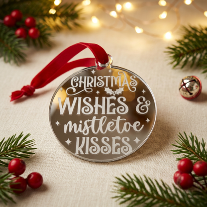Christmas Wishes and Mistletoe Kisses decoration