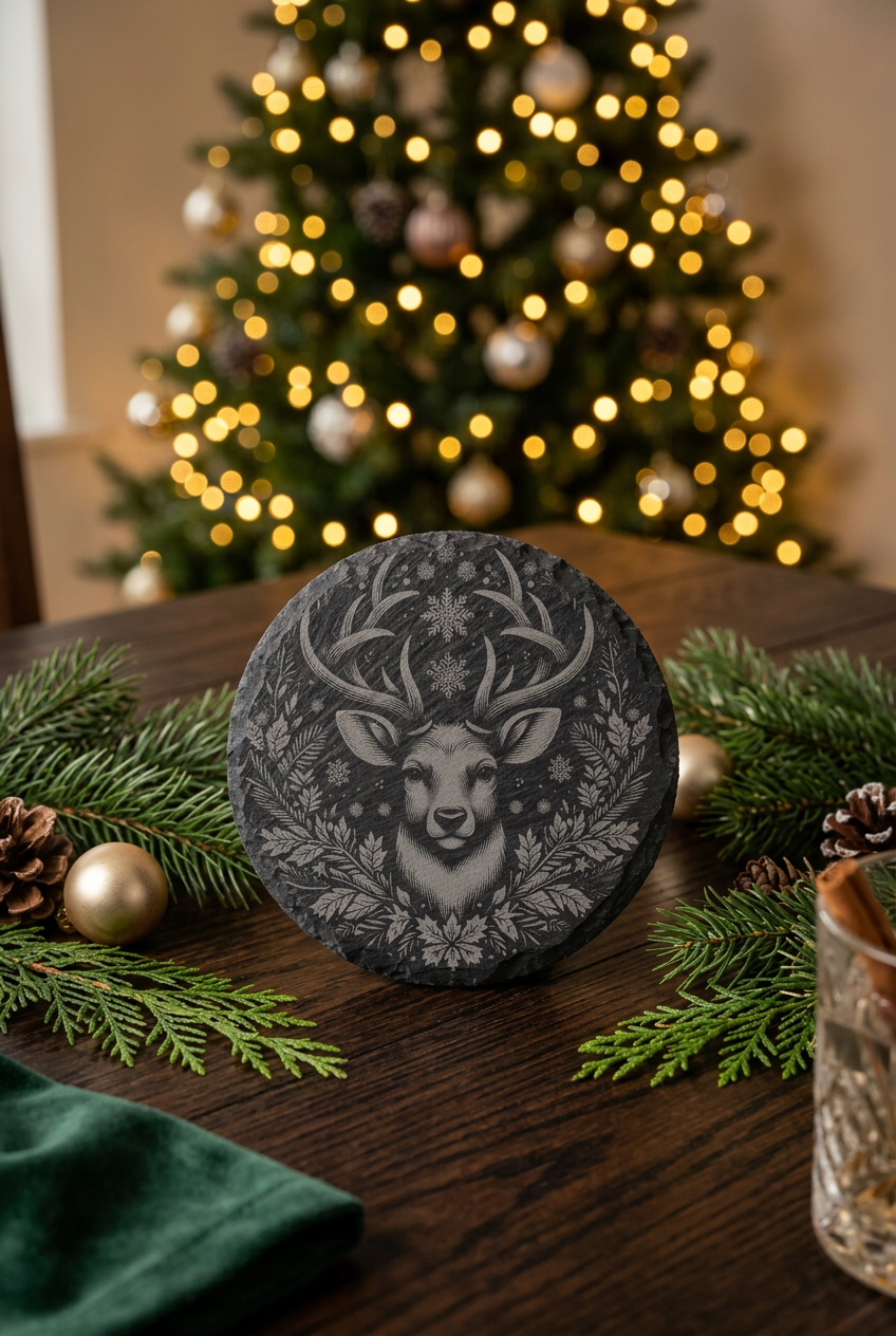 Christmas slate coasters